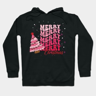 Pink merry Christmas Hoodie